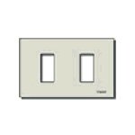 PLACCA VIMAR ALLUMINIO ANODIZZATO A SCATTO ORO SERIE 8000 2 POSTI