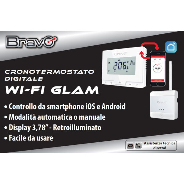 CRONOTERMOSTATO WI-FI GLAM 93003112 BRAVO