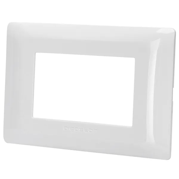 PLACCA A 3 MODULI IN PLASTICA BIANCA TIPO BTICINO MATIX 