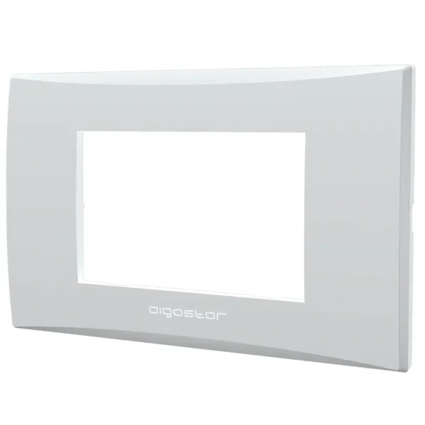 PLACCA CONTAKT A 3 MODULI IN PLASTICA BIANCA TIPO PLANA 