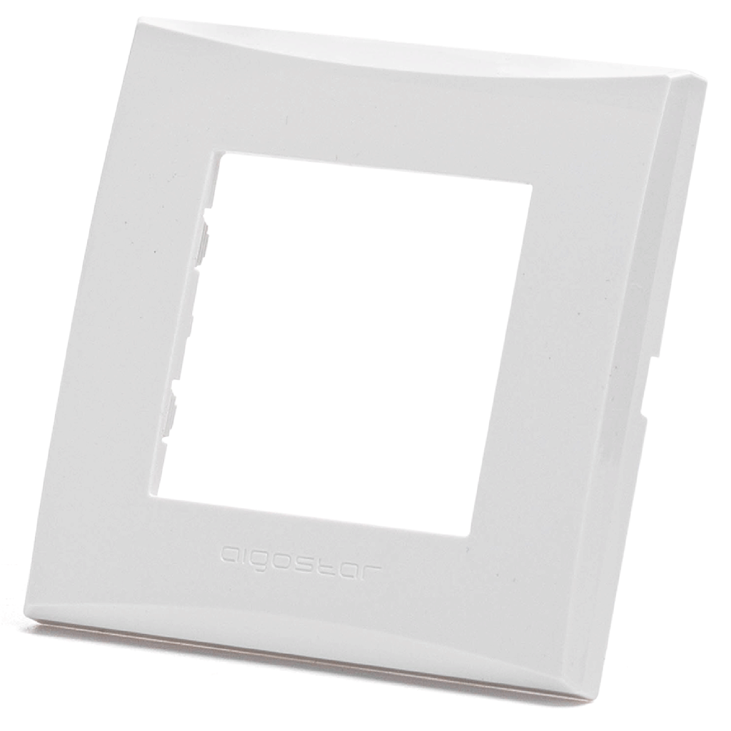 PLACCA A 2 MODULI IN PLASTICA BIANCA SERIE AVP