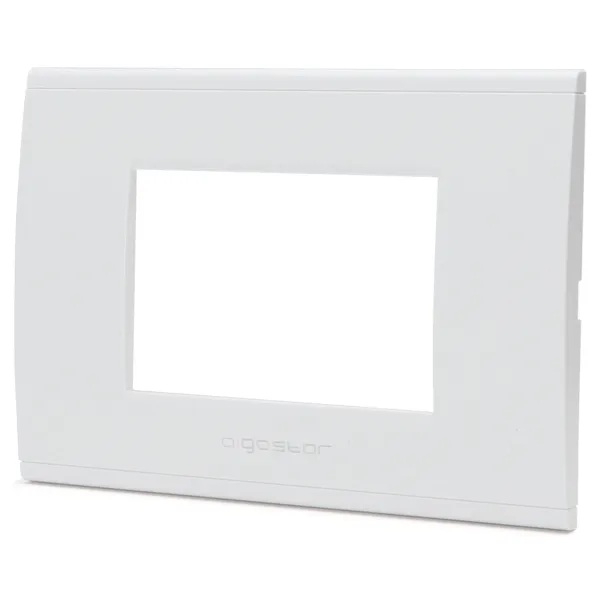 PLACCA CONTAKT A 3 MODULI IN PLASTICA BIANCA TIPO LIVINGLIGHT - INTERNATIONAL 