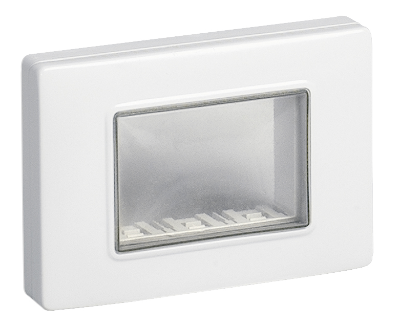 PLACCA VIMAR CON SPORTELLO A FINESTRA CON MOLLA 3 POSTI IP55 BIANCO