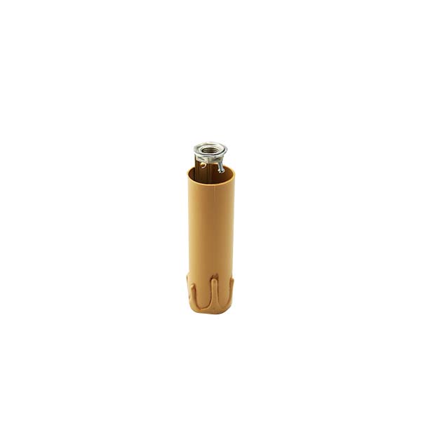 PORTALAMPADA A CANDELA COLORE ANTICHIZZATO IN MATERIALE TERMOPLASTICO CON NIPLES E14 ALTEZZA 85MM FAI 