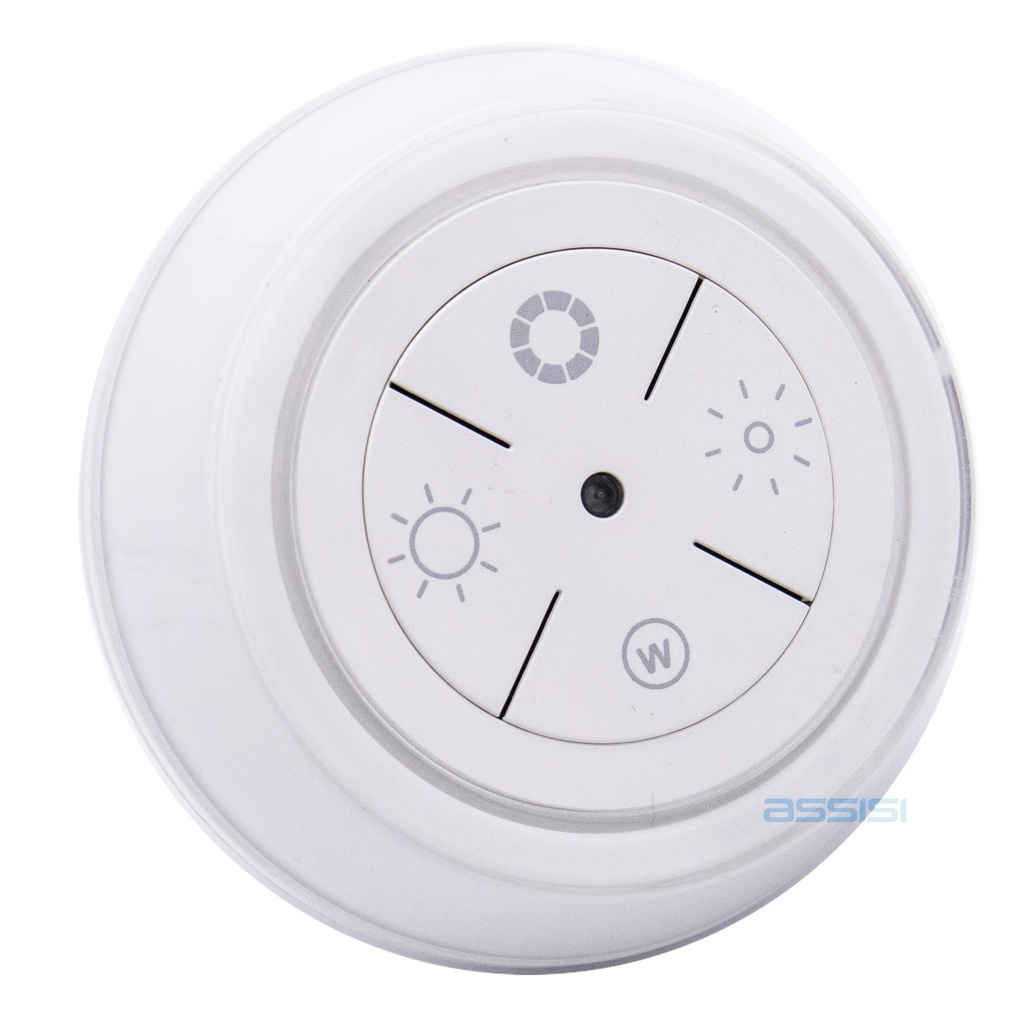 PUNTO LUCE LED DIMMER.CON CREPUSCOLARE RGB 12 COLORI REGOL. MED