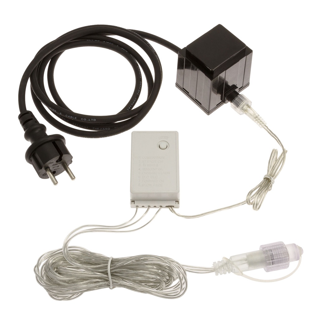 TRASFORMATORE 230V 24V MAX 600 LED + CAVO ALIMENTAZIONE AC-DC CONTROLLER 8G ACC