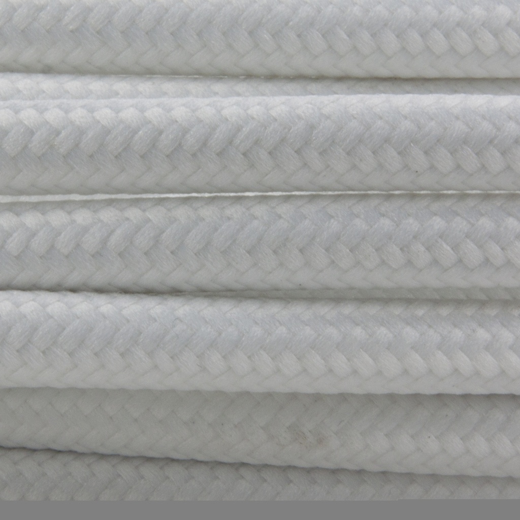 CAVO ELETTRICO RIVESTITO TESSUTO TONDO 3X0,75 45MT. BIANCO CONTAKT (PR. MT.)