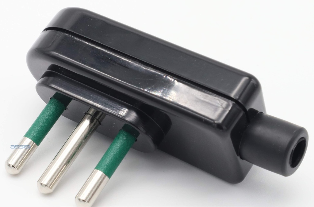 ADATTATORE SPINA 16A 2P+T AD ANGOLO NERO MED