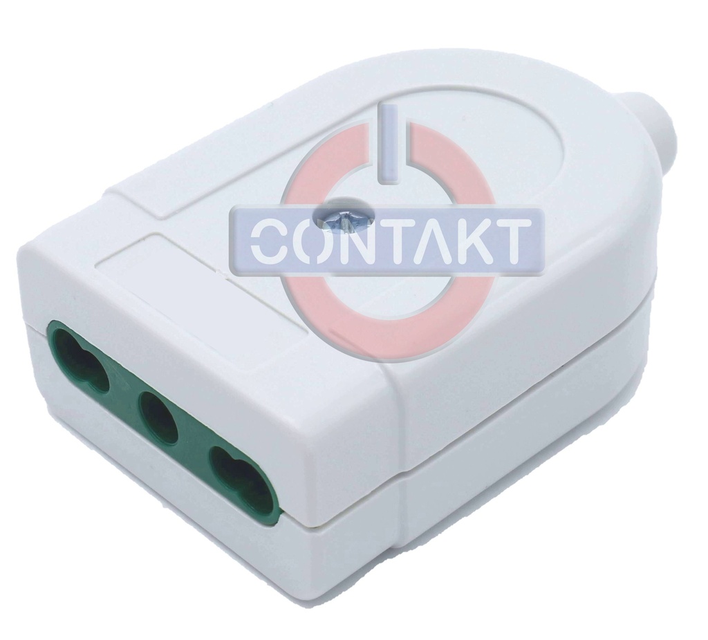 BIPRESA CIVILE CONTAKT 2P+T 16A P17250V P17/11 BIANCO