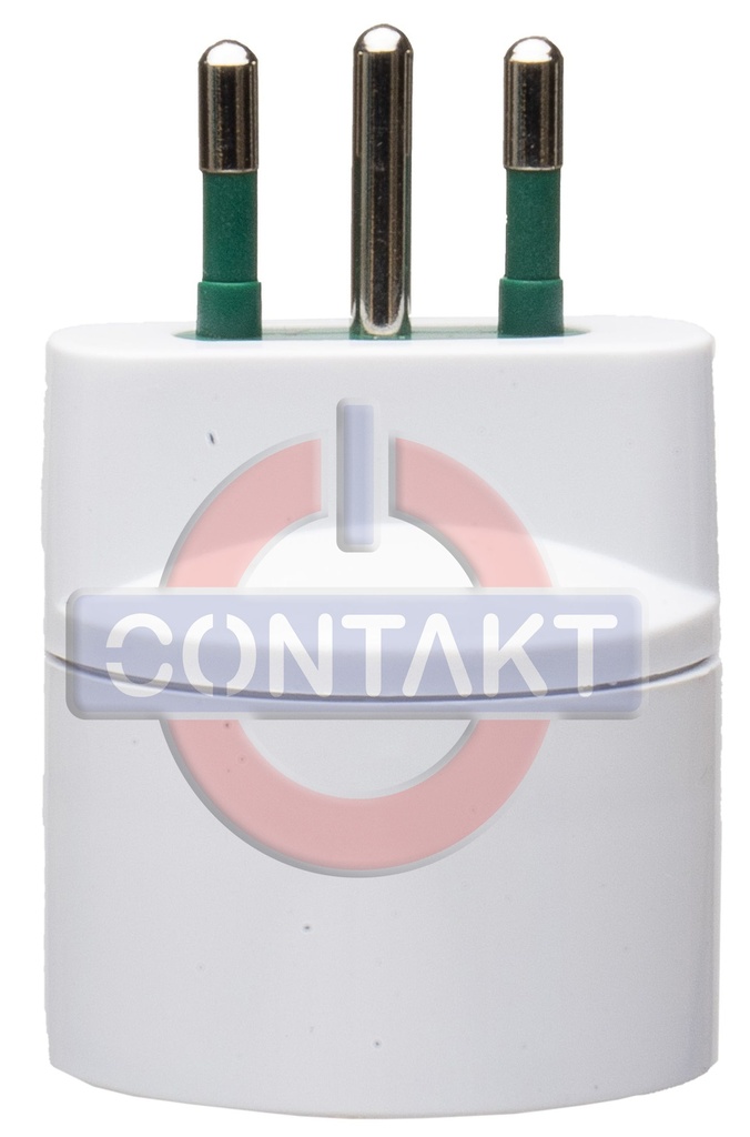 ADATTATORE CIVILE CONTAKT SPINA 2P+T 10A S11 - PRESA 2P+T 10A  SCHUKO P30 250V NERO