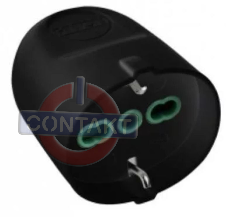 PRESA CIVILE CONTAKT MOBILE 2P+T 10/16A + SCHUKO P17/11  P40 250V NERO
