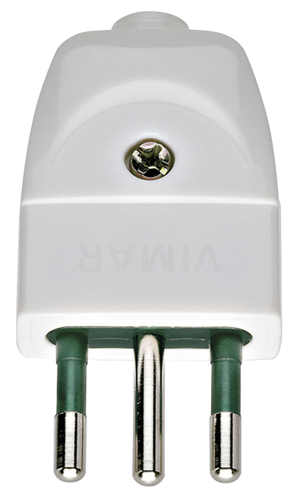 SPINA CIVILE VIMAR 2P+T 10A S11 ASSIALE BIANCO