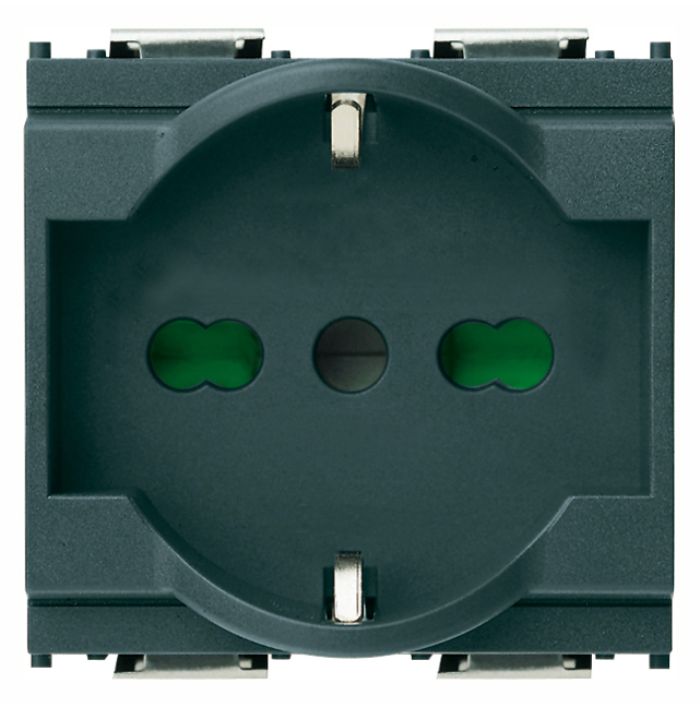FRUTTO VIMAR PRESA SCHUKO 16A+TERRA CENTRALE DA INCASSO 10/16A 250V SERIE IDEA