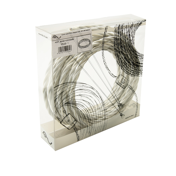 CAVO TRECCIA 3X0.75 BIANCO BOBINA 10MT FAI