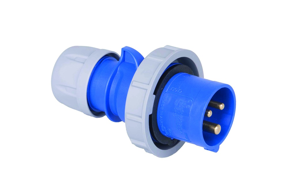 SPINA INDUSTRIALE FAEG VOLANTE 2P+T 16A 230V IP67 BLU