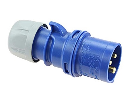 SPINA INDUSTRIALE FAEG VOLANTE 2P+T 32A 230V IP44 BLU