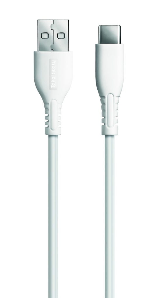 CAVO TAKE IT EASY BIANCO DA USB A TYPE-C 100 CM. 