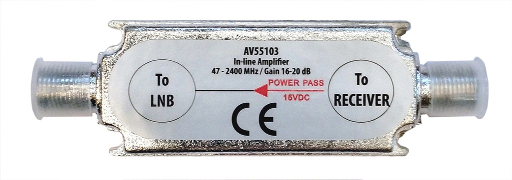 AMPLIFICATORE DI LINEA 16/20DB 47-2400MHZ ATTACCO F .