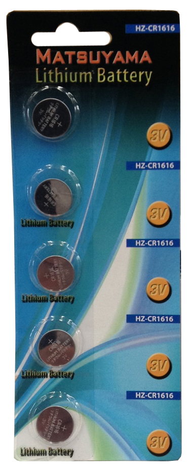 PILE MATSUYAMA SPECIALISTICHE 3V LITHIO CR1616 BL.5 (PREZZO SINGOLO )