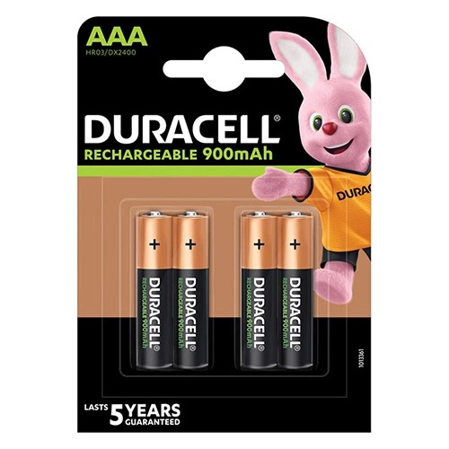 PILE DURACELL RICARICABILE MINISTILO AAA 1.2V 900MAH  NI-MH BL. 4 HR03SLD