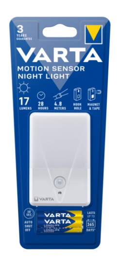 TORCIA VARTA LED MOTION SENSOR NIGHT LIGHT MINISTILO AAA INCLUSE PZ. 2 16624