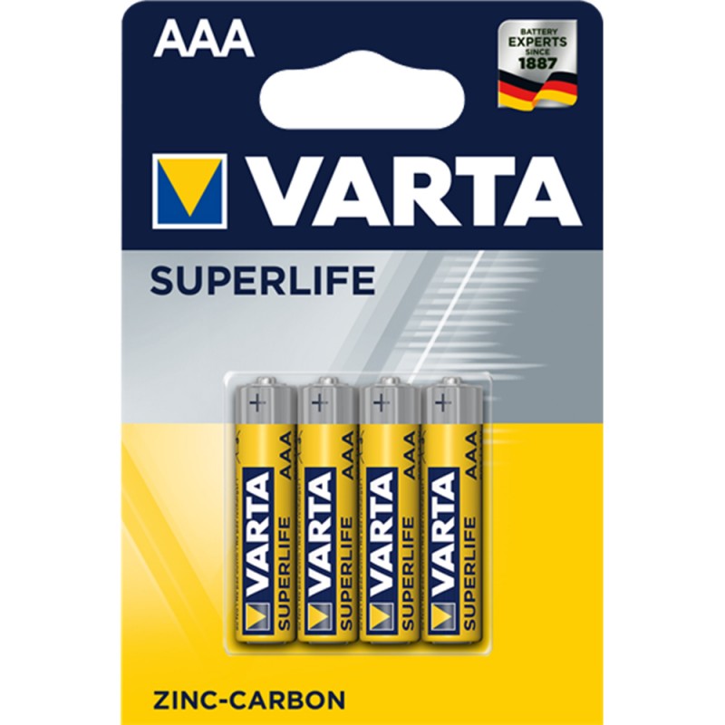 PILE VARTA ZINCO CARBONE  SUPERLIFE  MINISTILO AAA BL.4 2003