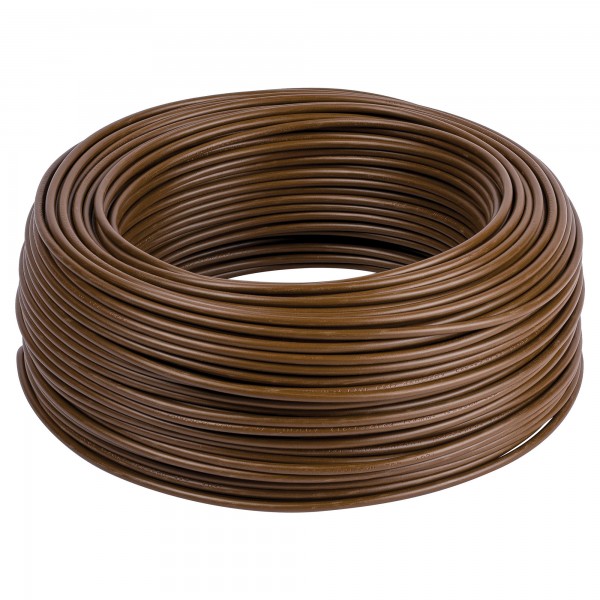 CAVO ELETTRICO PIATTINA COSTA STRETTA 2X 0.50  MARRONE 100 MT.  IMQ