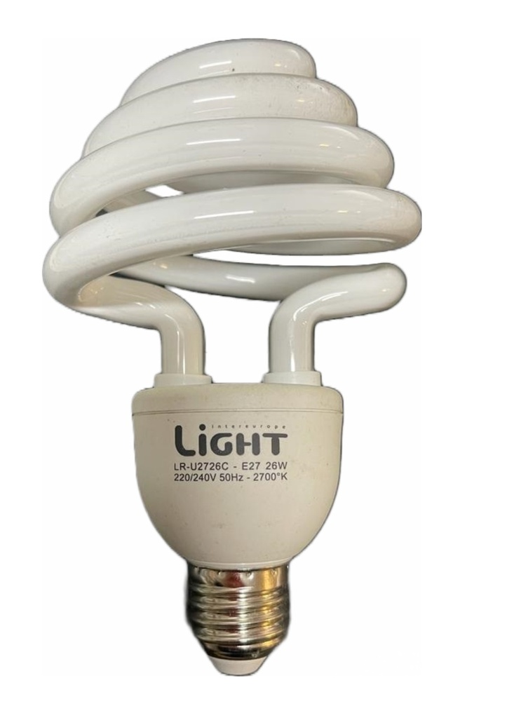 SPIRALE STILIZZATA CLASSE A E27 26W 2700K 10000H LIGHT