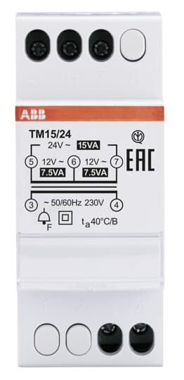 TRASFORMATORE ABB DI TENSIONE PER CAMPANELLI TM 15V-24V 