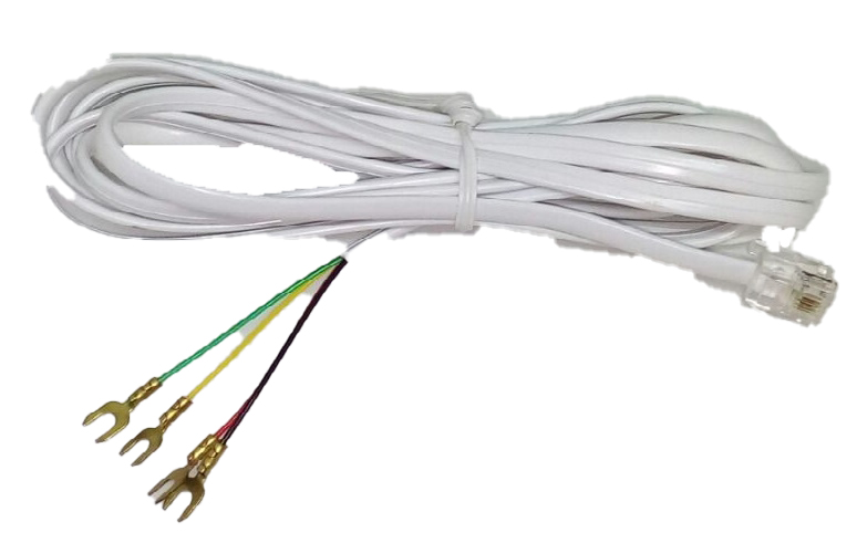 CAVO TELEFONICO 4C  1.5MT. BIANCO +PLUG 6/4