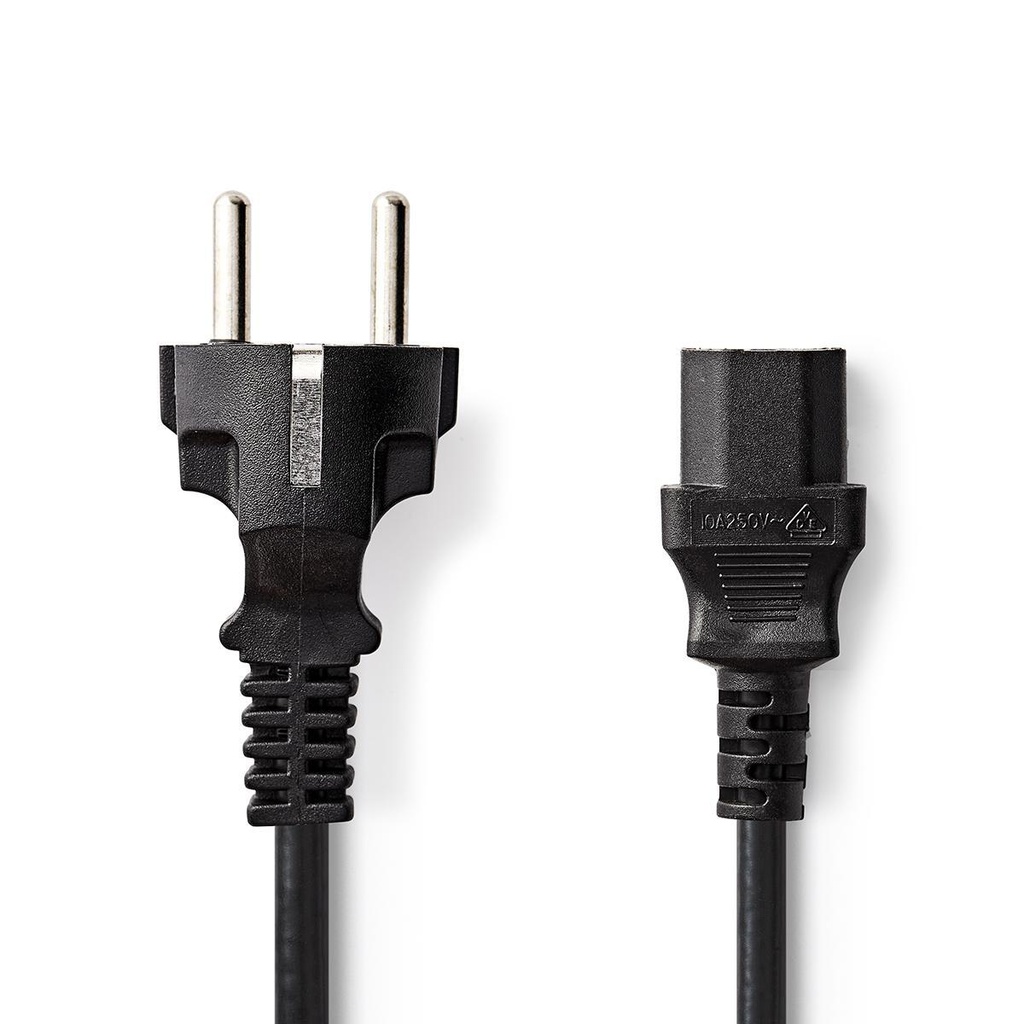 CAVO DI ALIMENTAZIONE DA SPINA TEDESCA A PRESA IEC320 C-13 - 2MT