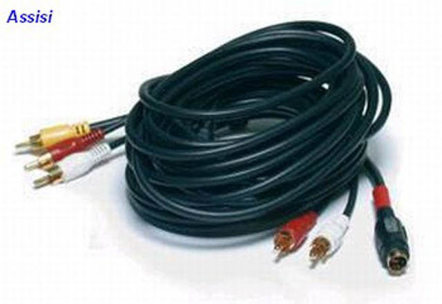 CAVO DA SPINA S-VHS DOR.+ 2 RCA AUDIO DOR. 3 SP. RCA DOR.2 AUDIO 1 VIDEO  STAR