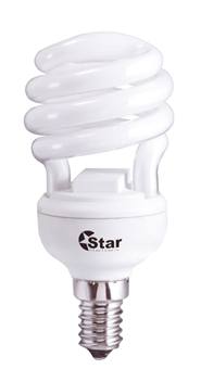 LAMPADA BASSO CONSUMO             SPIRALE SLIM 9W 6500K CLASSE A E14 ROHS  STAR