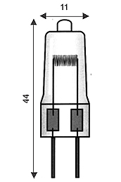 [AR2304] ALOGENA BISPINA GU6.35 12V 50W CHIARA