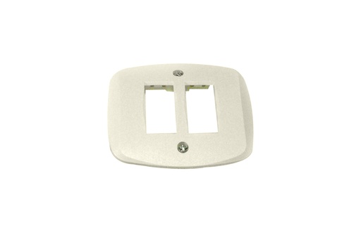 [FG11182] PLACCA FAEG AUTOPORTANTE 2 POSTI PER SCATOLA TONDA TIPO MAGIC Ø65