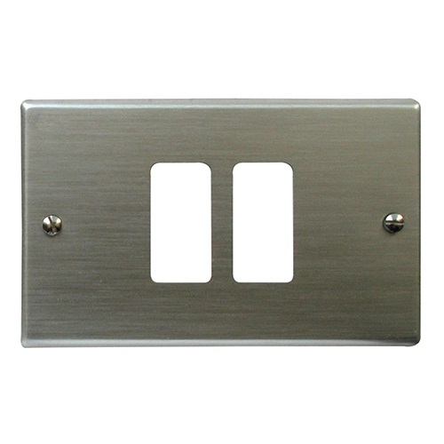 [FG11202] PLACCA FAEG ALLUMINIO ANODIZZATO PAGLIERINO TIPO MAGIC 2 POSTI