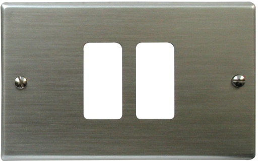 [FG11203] PLACCA FAEG BRONZO ANODIZZATO PER SCATOLA TONDA TIPO MAGIC 2 POSTI