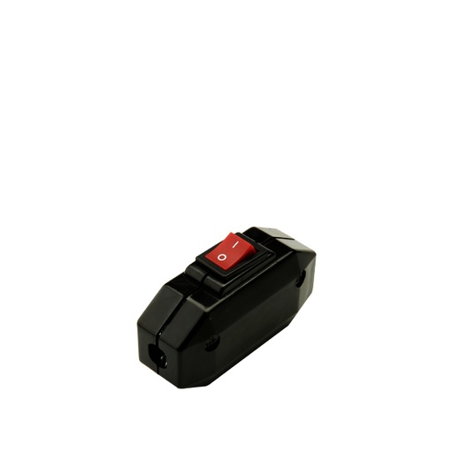 [F0204N] INTERRUTTORE FAI PASSANTE BIPOLARE 2A 250V TASTO A BILANCIERE 0/1 NERO 