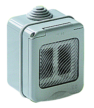 [FG12082] SCATOLA FAEG STAGNA PER GEWISS SYSTEM E CON ADATTATORE TIPO MAGIC IP55 2PT