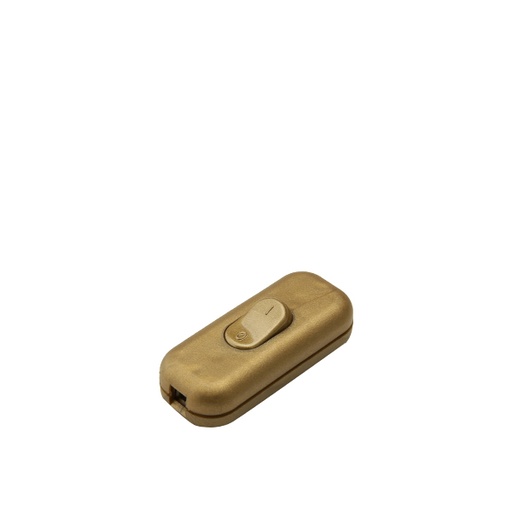 [F2190ORO] INTERRUTTORE FAI PASSANTE BIPOLARE 2A 250V TASTO A BILANCIERE ORO 