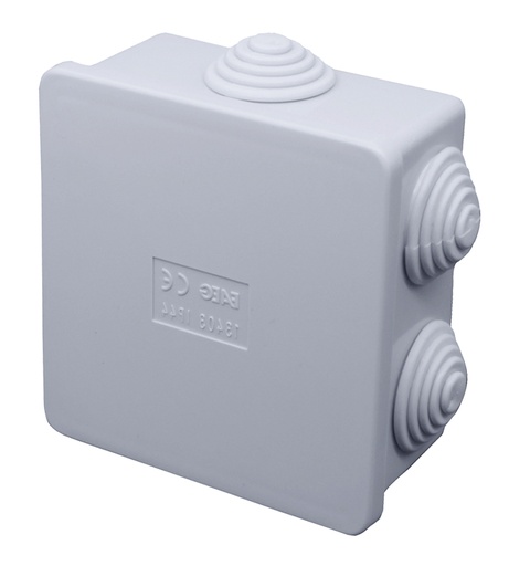 [FG13403] SCATOLA FAEG STAGNA DI DERIVAZIONE QUADRATA CON COPERCHIO A PRESSIONE IP44 80X80X40