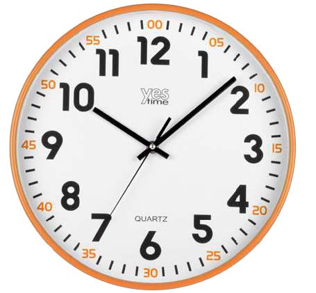 [00720YO] OROLOGIO PARETE ABS YESTIME ARANCIONE LOWELL **