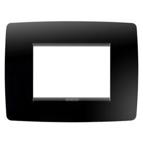 [GEWGW16103TN] PLACCA LUX GEWISS TECNOPOLIMERO NERO TONER SERIE CHORUSMART 3 POSTI