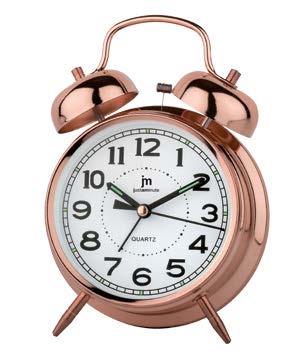 [JA7040R] SVEGLIA QUARZO MOVIMENTO CONTINUO 7.5CM RAME METALL. LOWELL **