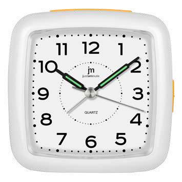 [JA7089BY] SVEGLIA QUARZO MOV. SINCRO - BIANCO-GIALLO