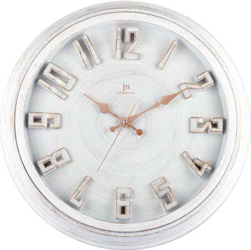 [00825BIR] OROLOGIO PARETE ABS NUMERI IN RILIEVO BIANCO LOWELL