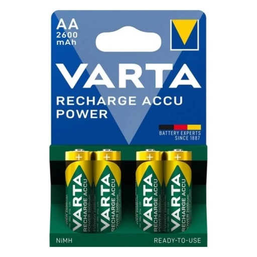 [5716101404] PILE VARTA RICARICABILE STILO AA 1.2V ACCU POWER BL.4 2600MAH