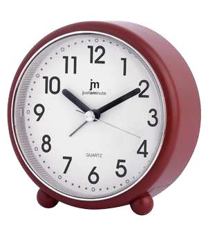 [JA7108TR] SVEGLIA Q.ZO MOV. CONTINUO TONDA- ROSSO