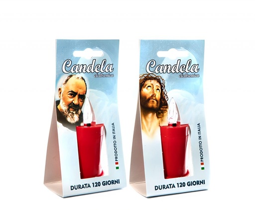 [LUMCA01R] LUMINO LED A BATTERIE STILO AA INCLUSE DURATA 120GG Ø 3.2 CM - H 9.5 CM. COLORE ROSSO