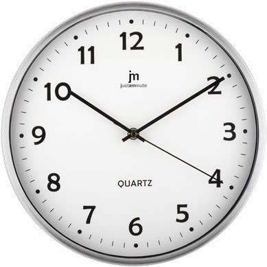 [14968B] OROLOGIO PARETE QZ. ALLUMINIO 30CM-BIANCO